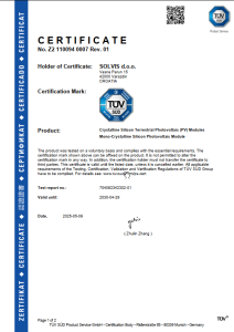 IEC 61215 / 61730 GG22 M10
